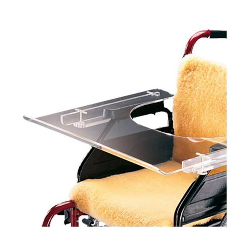 AYUDAS DINÁMICAS Mesita transparente accesorio para sillas de ruedas AYUDAS DINÁMICAS Mesita transparente accesorio para sillas de ruedas