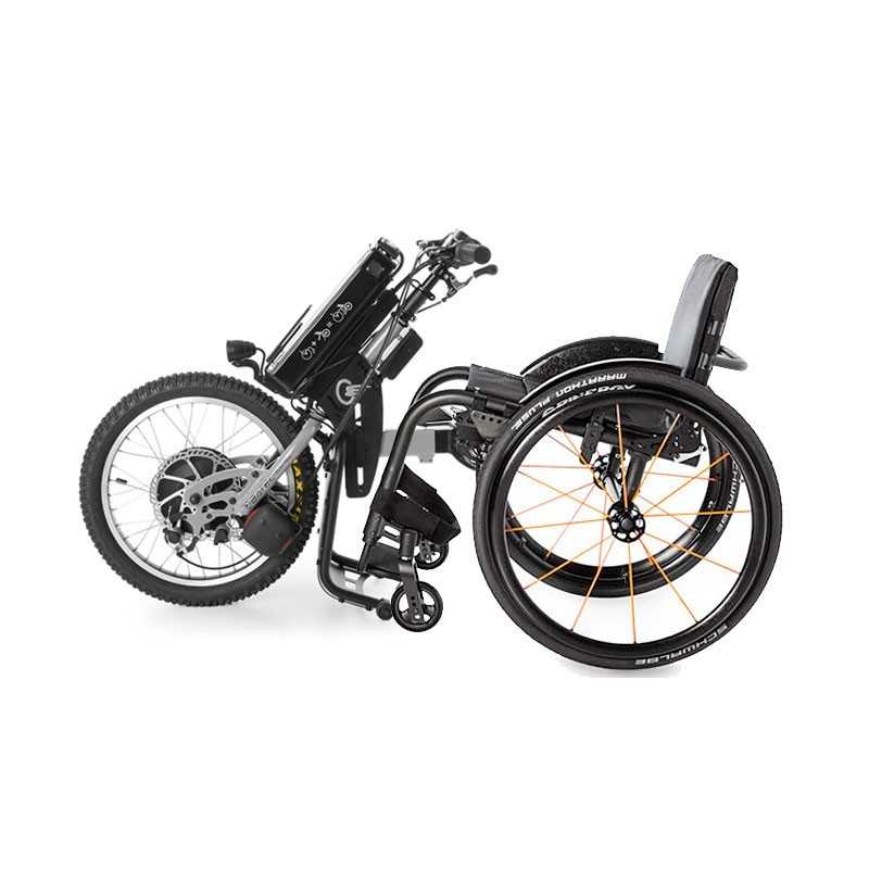 BATEC Handbike Eléctrico y Silla de ruedas ultraligera Rogue ALX en gris BATEC Handbike Eléctrico y Silla de ruedas ultraligera Rogue ALX en gris